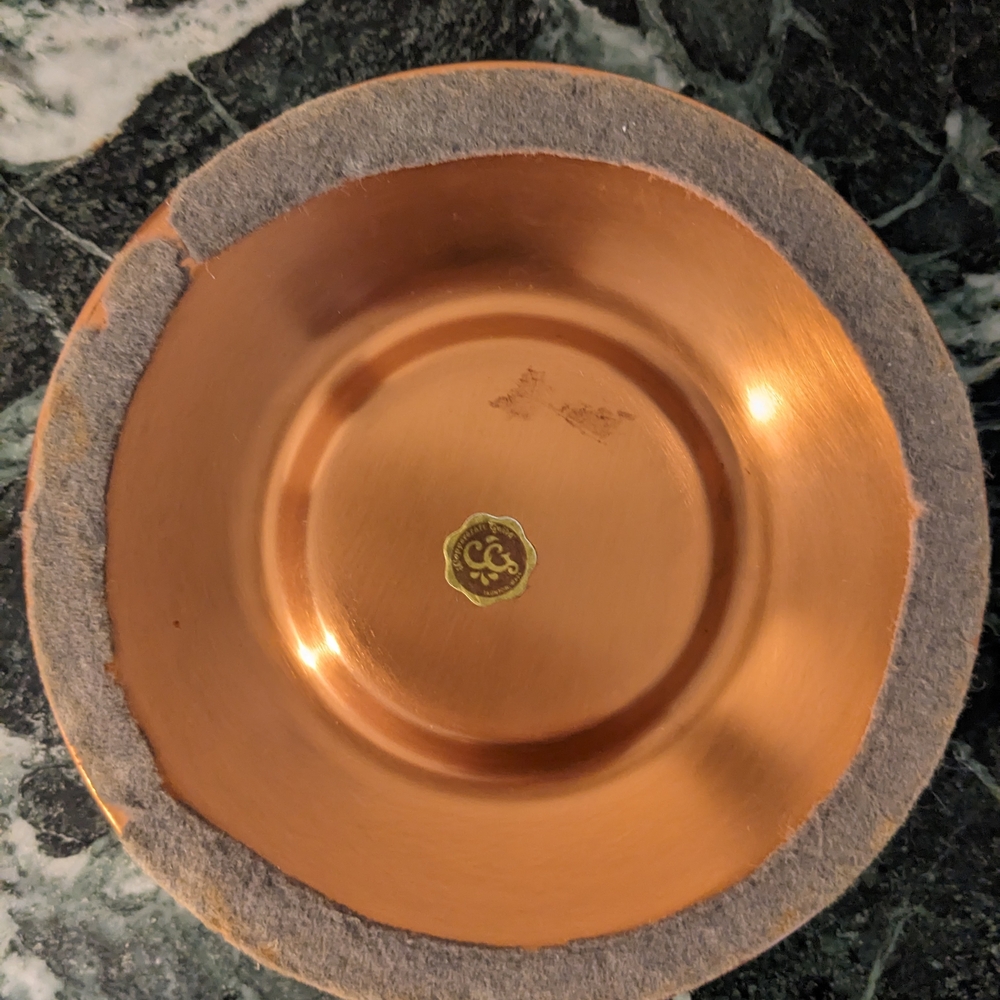 Vintage Copper and Glass Ashtray - Picture 5 of 5